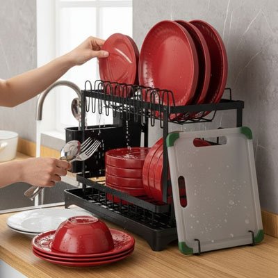 Égouttoir à vaisselle assemblage sans outils