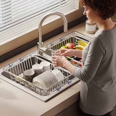 Égouttoir vaisselle inox design polyvalent