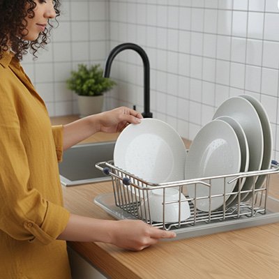 Égouttoir vaisselle inox