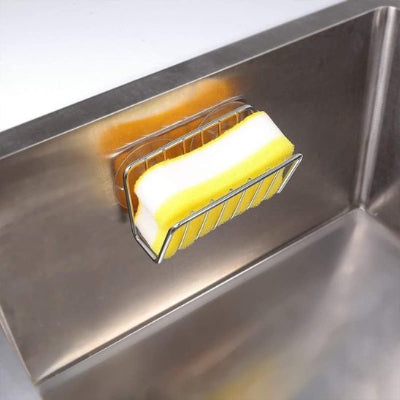 Porte éponge inoxydable dans évier 