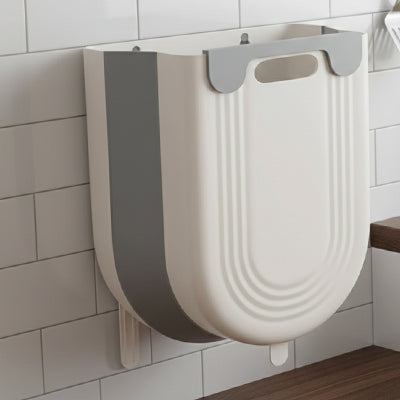 poubelle murale beige pliable