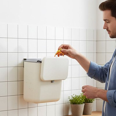 Poubelle murale​ solution gain de place