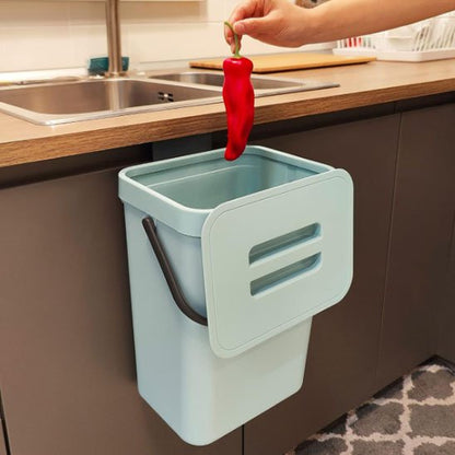 Poubelle sous evier bleu